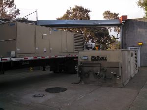 Out with the  old McQuay  unit and in with the new Daikin unit.